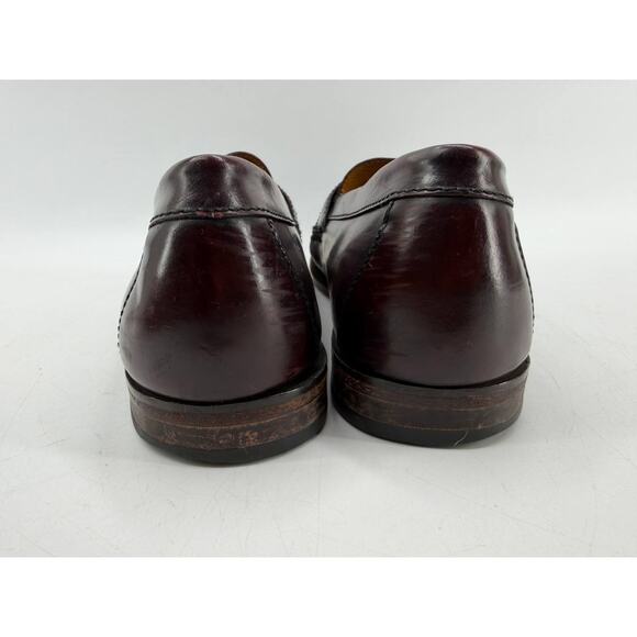 Cole Haan Men\'s Burgundy Leather Kiltie Fringe Buckle Loafers Dress Shoes 11 D main image 8